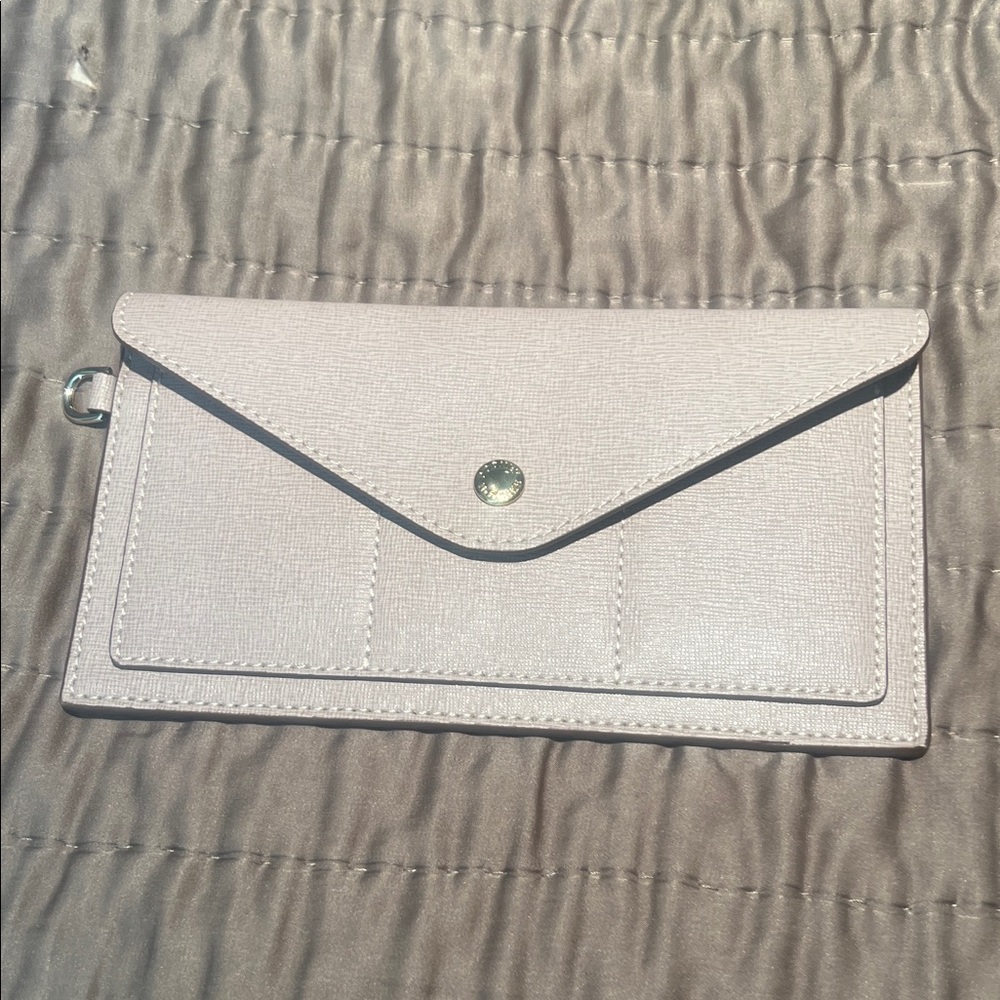 Dooney & Bourke Cream Envelope Wallet with D-Ring